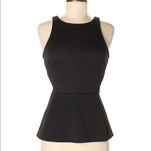 H&M Black Sleeveless Peplum Blouse 8